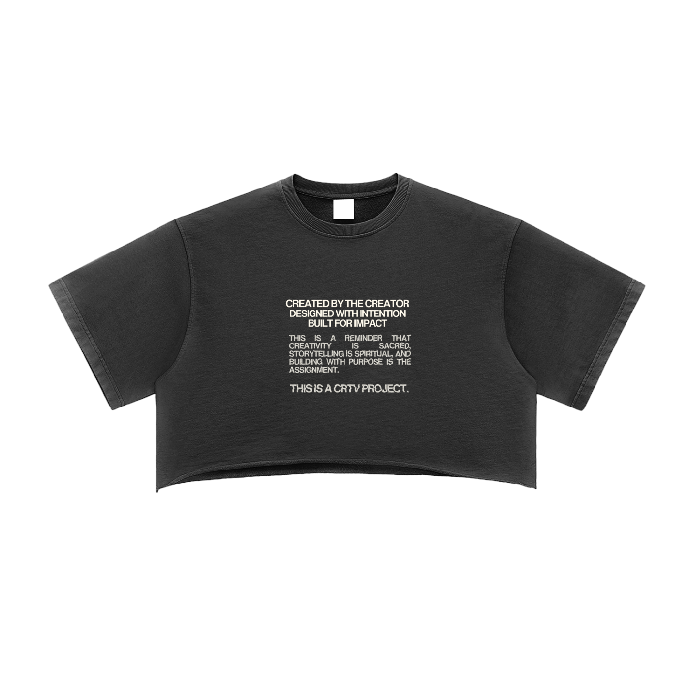 CRTV Statement Raw Hem Tee